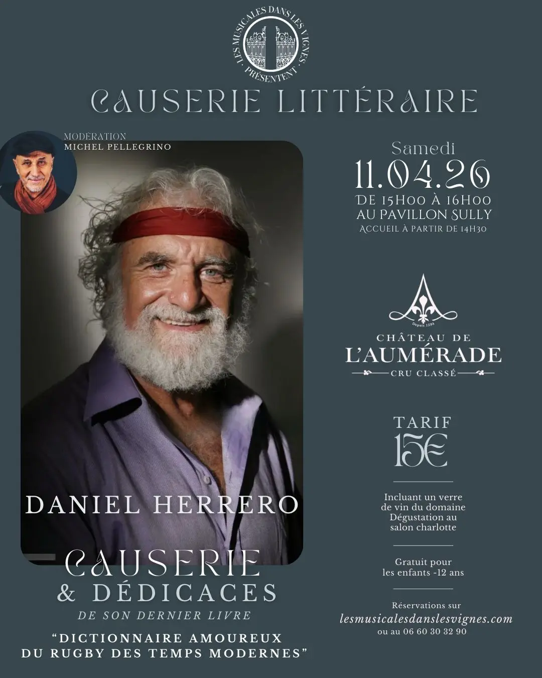 Causerie Littéraire avec Daniel Herrero au Château de l'Aumérade à Pierrefeu-du-Var