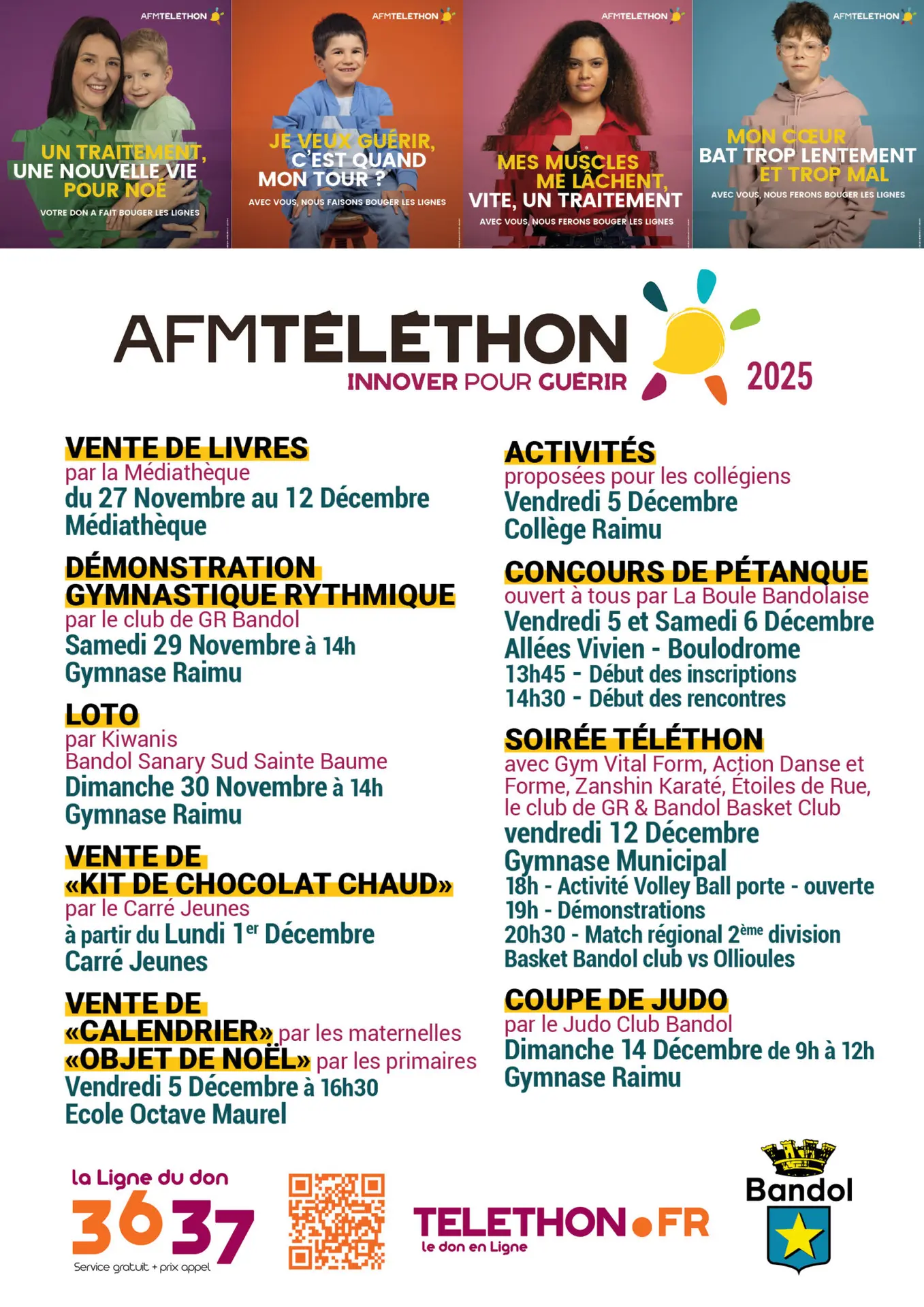 Programme Téléthon 2025 Bandol