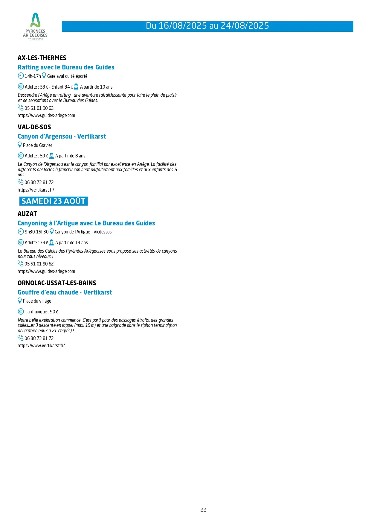 page 22 du 16 au 24 aout 2025