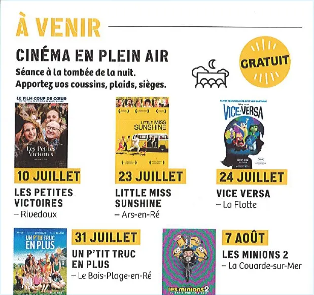 Cinéma de plein air - Les Petites Victoires_Rivedoux-Plage
