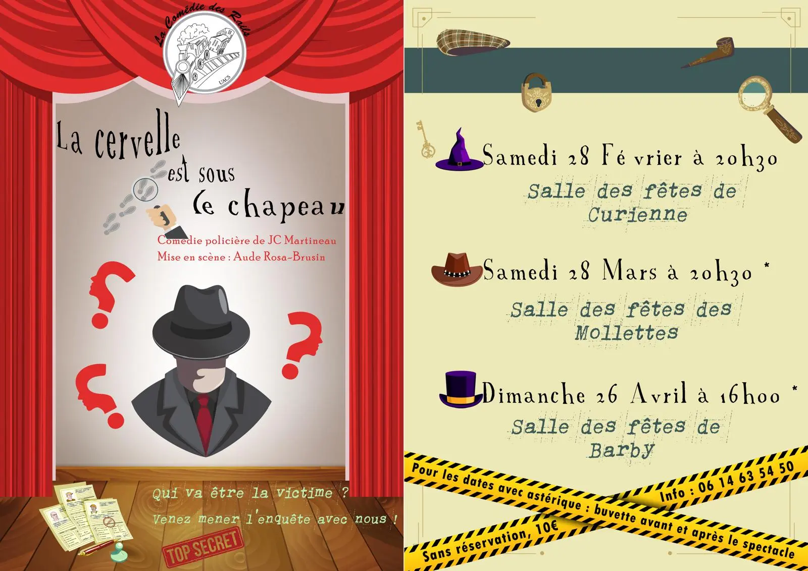 Affiche La cervelle est sous le chapeau