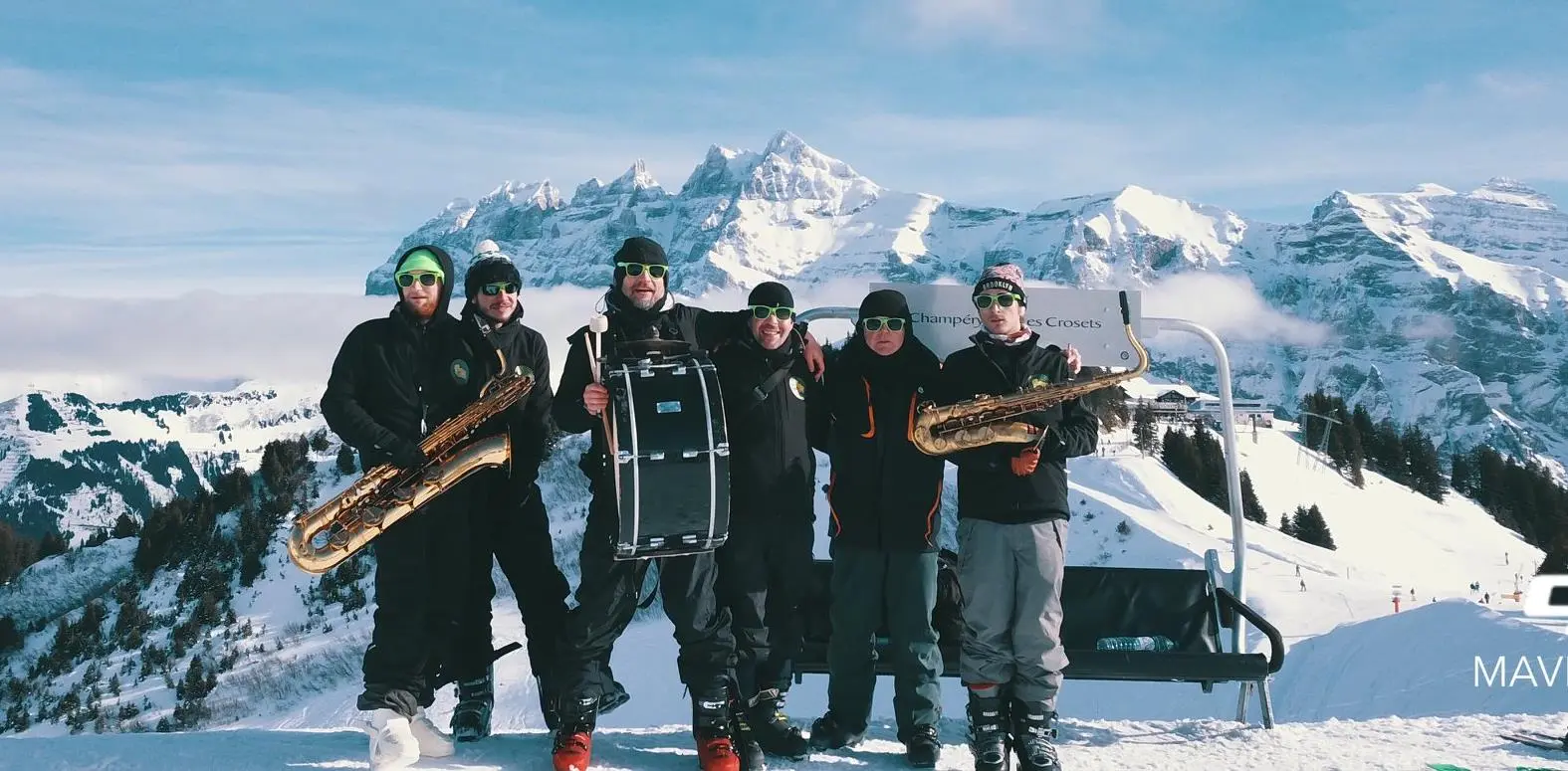 La fanfare express sur les pistes