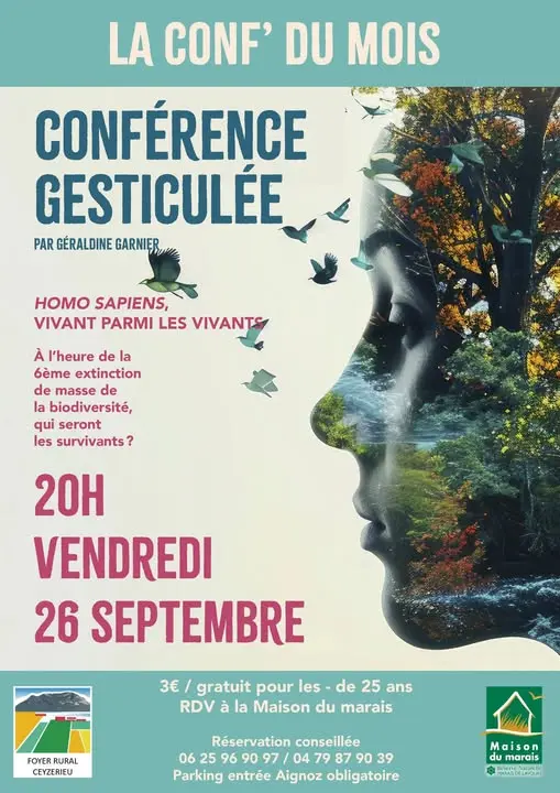 Conférence gesticulée Homo Sapiens, vivant parmi les vivants_Ceyzérieu