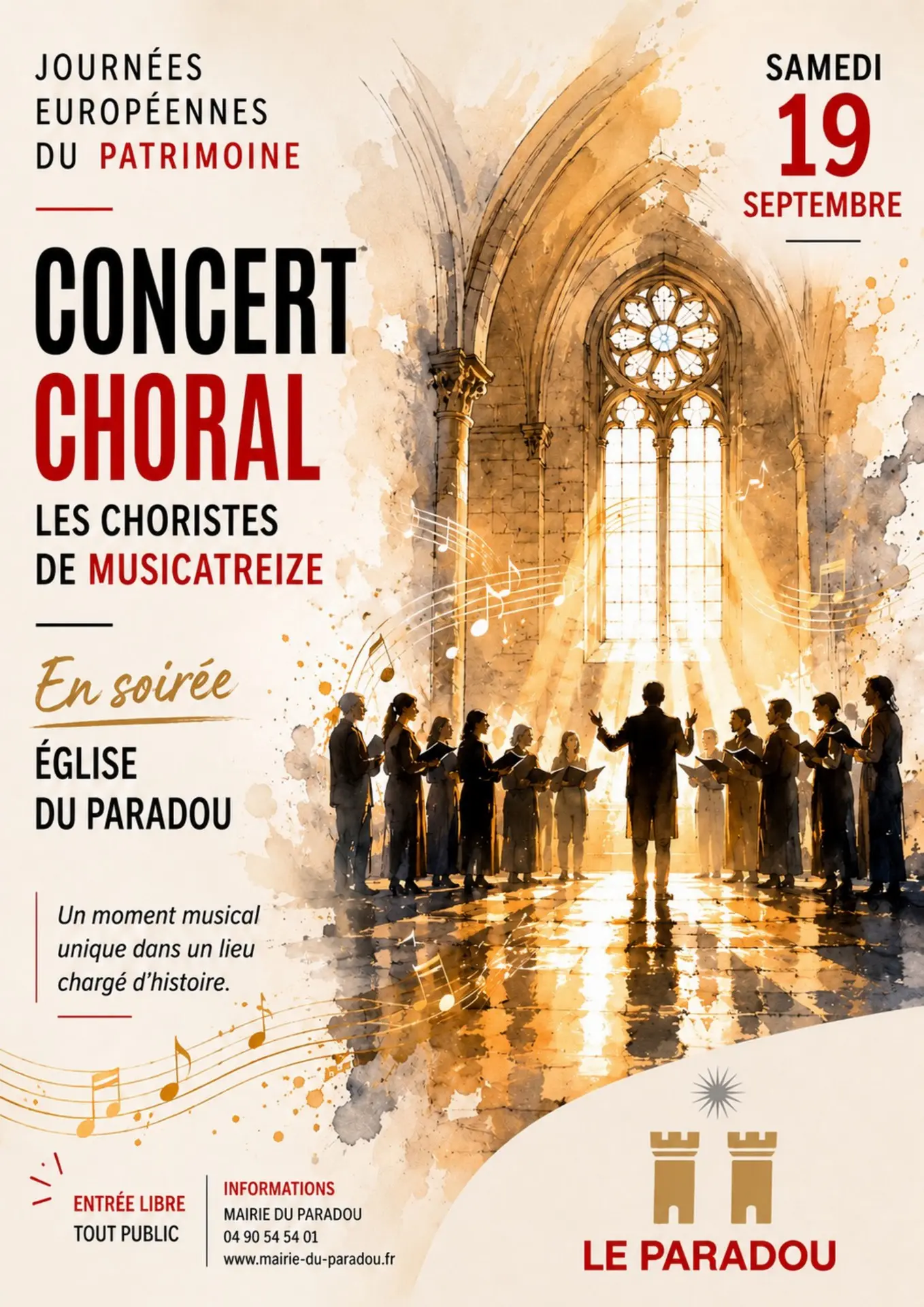 Poster European Heritage Days - Concert in Paradou 19.09.26
