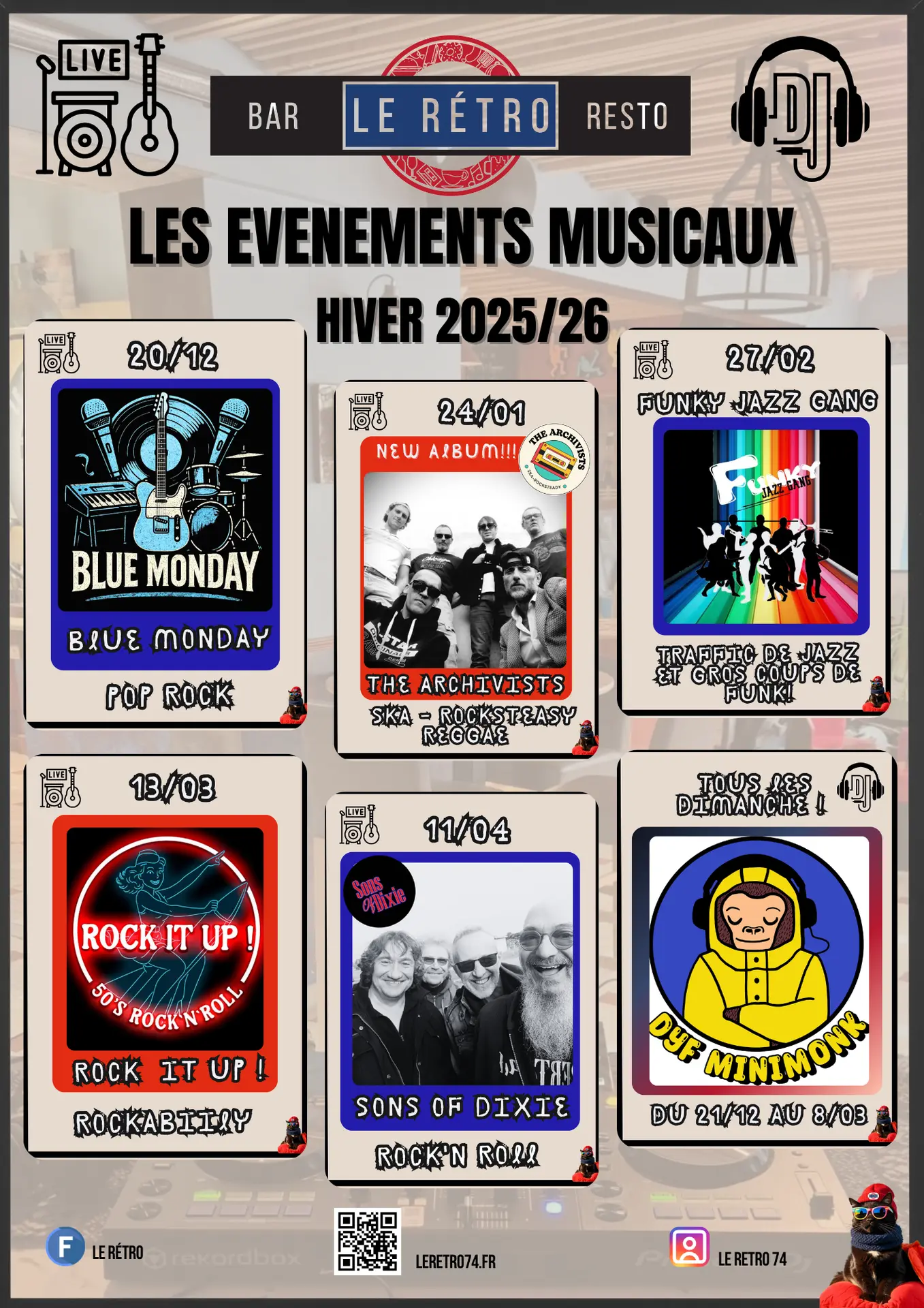 Les événements du Rétro - Hiver 2025/2026