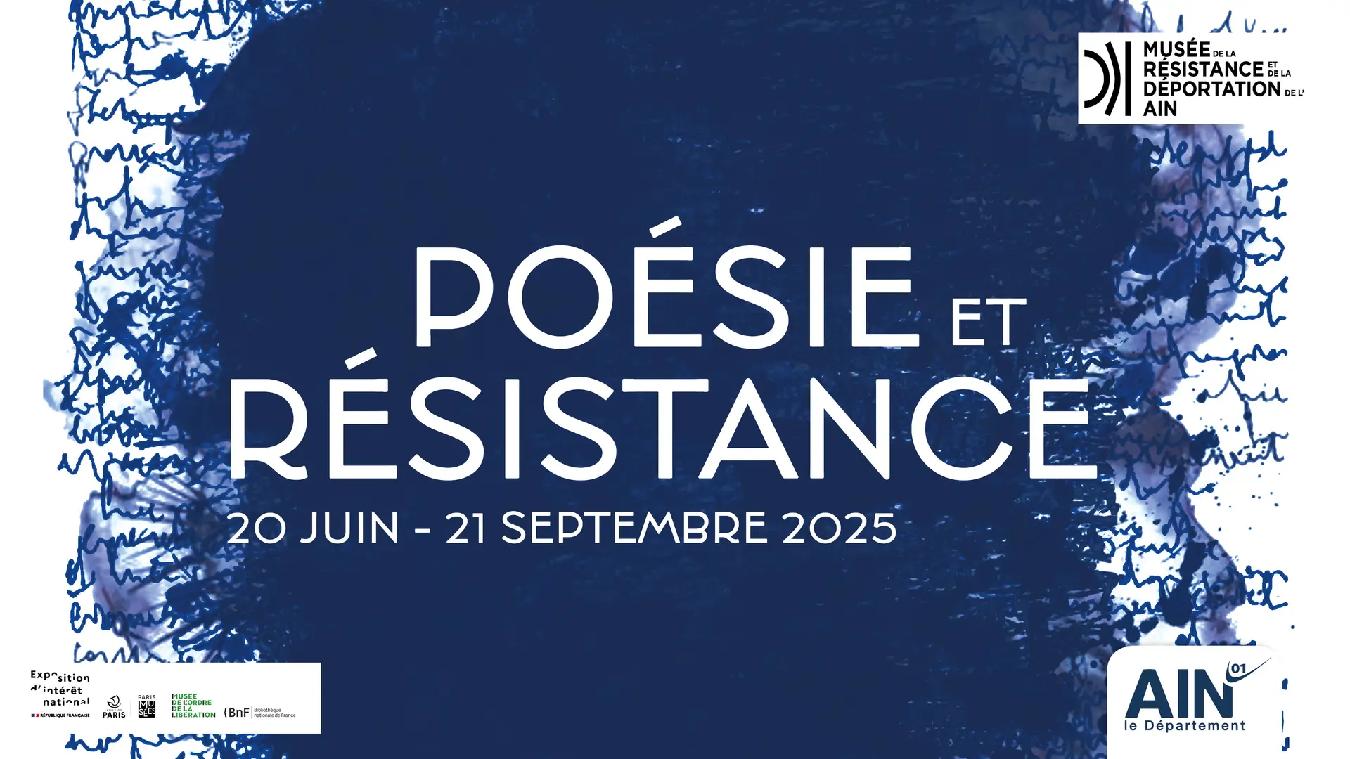 Affiche de l'exposition temporaire Poésie et Résistance