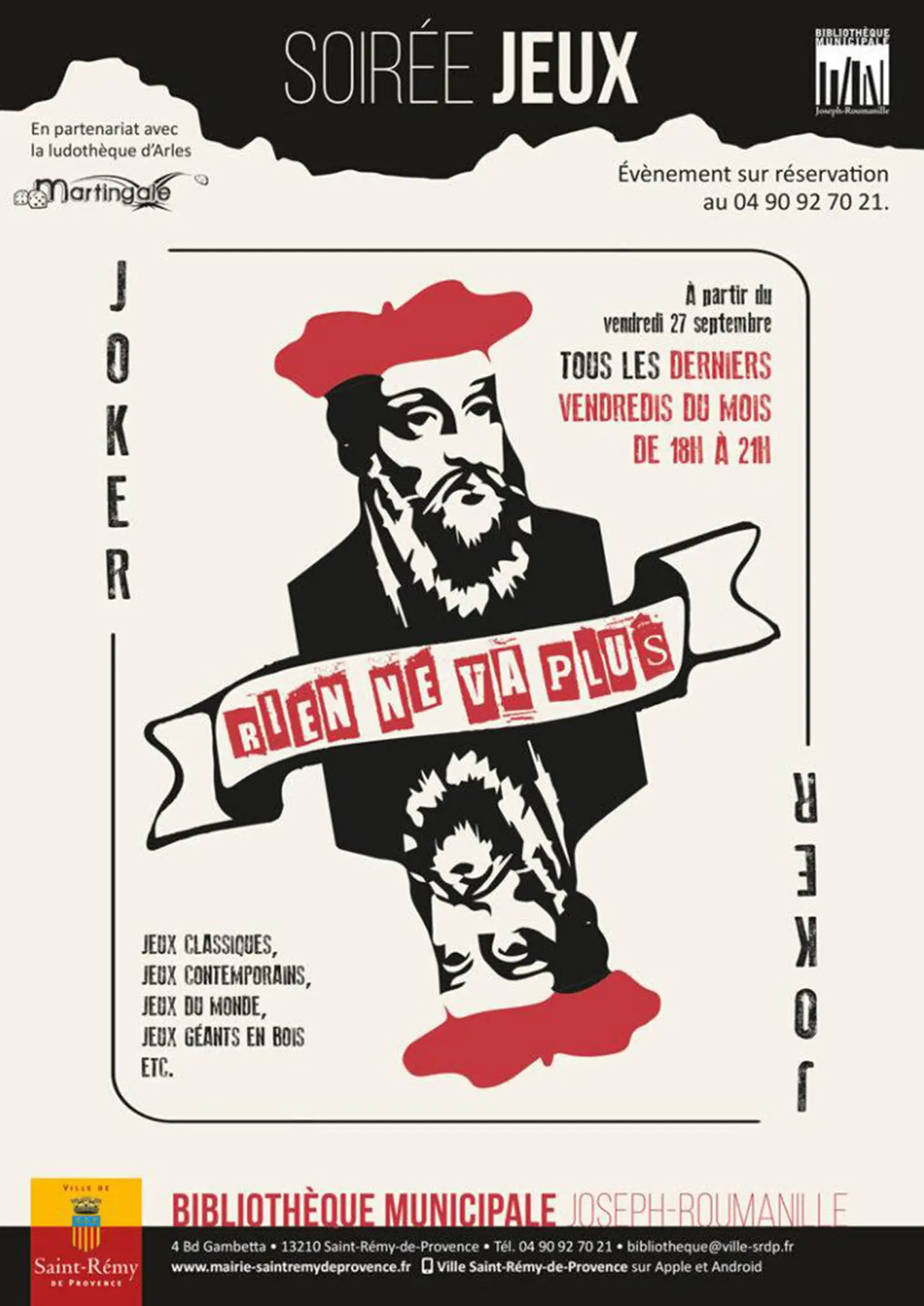Soirée jeux à la bibliothèque Saint-Rémy-de-Provence