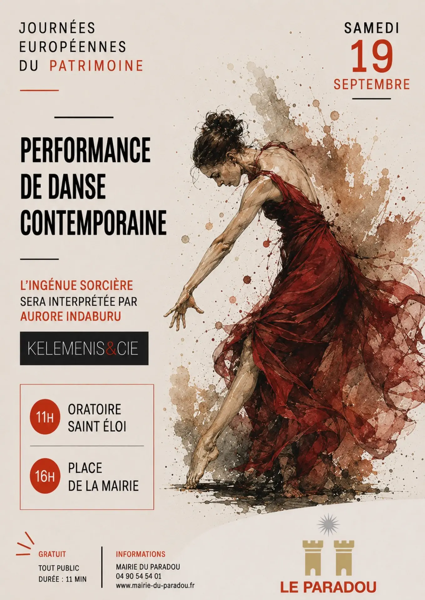Poster European Heritage Days - Dance show in Paradou 19.09.26