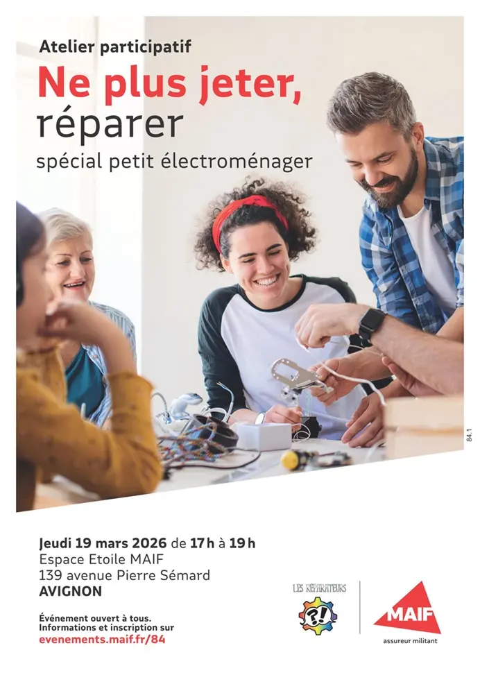 Ne plus jeter, réparer – Atelier participatif spécial petit électroménager_Avignon