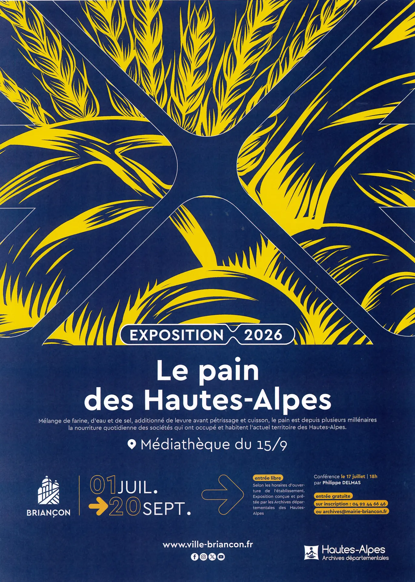 Exposition Le pain des Hautes-Alpes à la médiathèque_Briançon