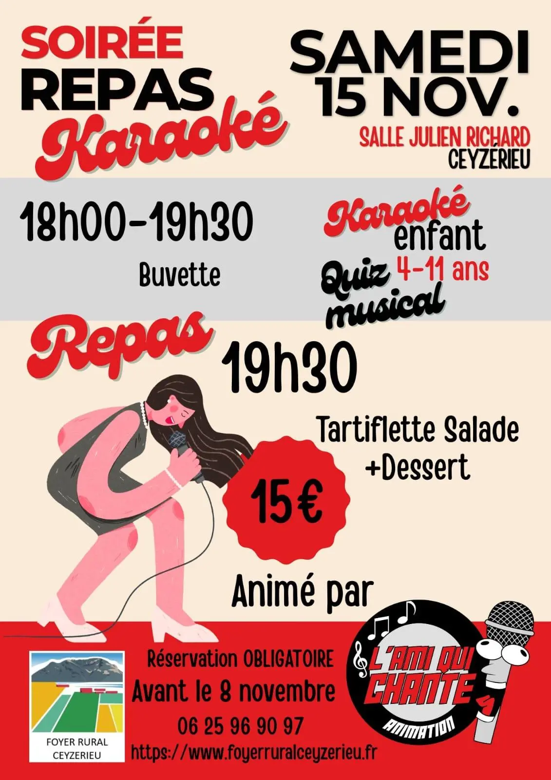 Soirée repas et karaoké_Ceyzérieu