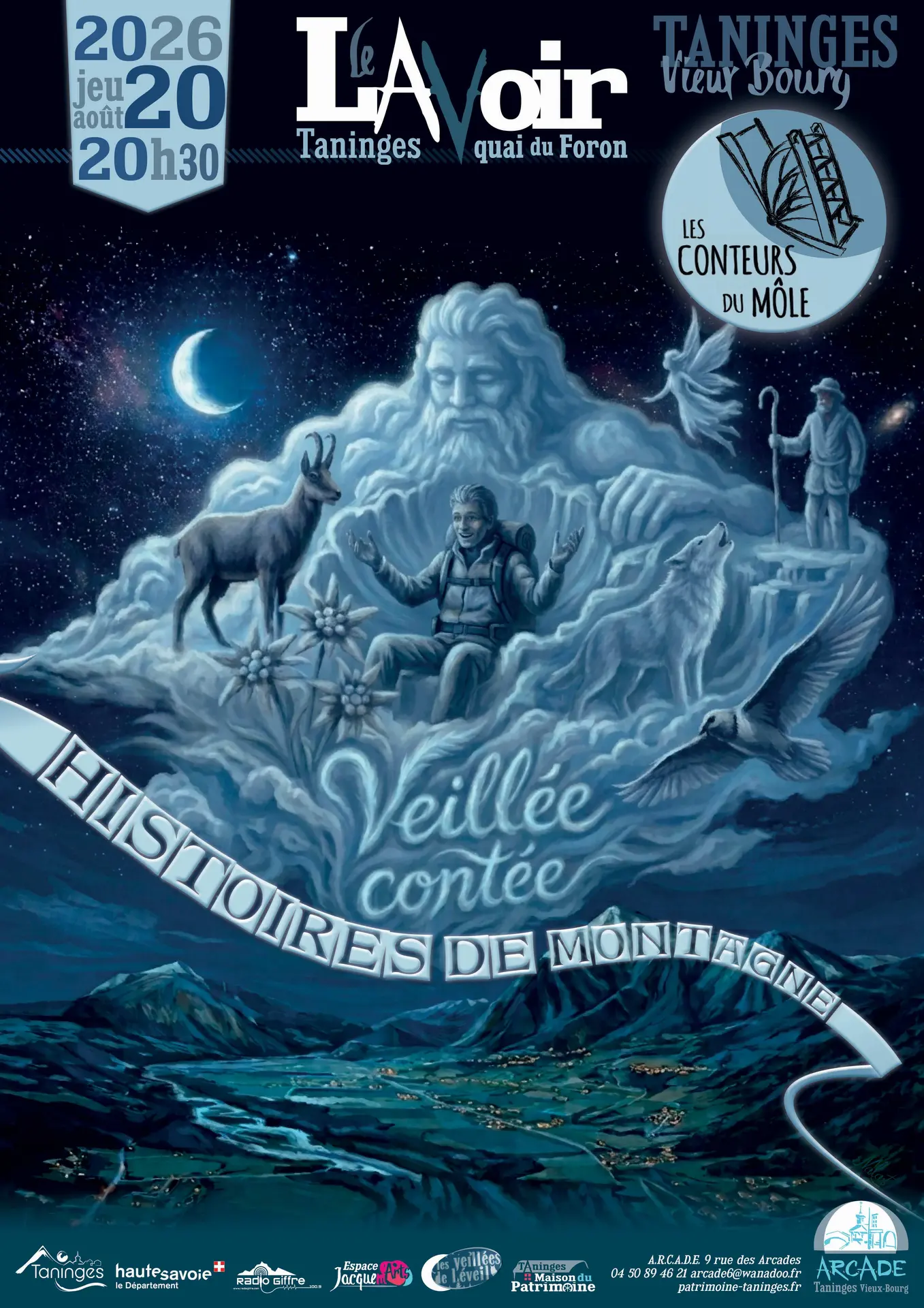 Visuel de l'affiche Veillée Contée. Les Conteurs du Môle.