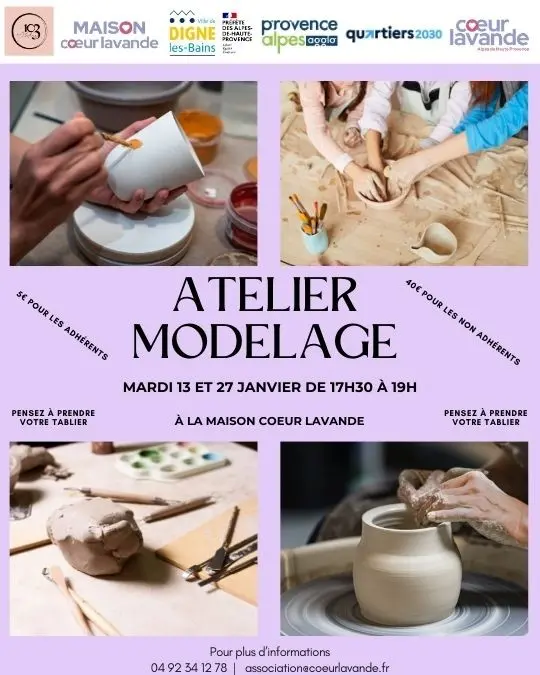 Affiche - Atelier modelage