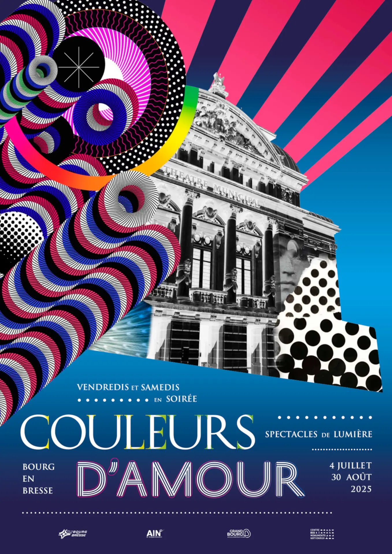 Affiche 2025 Spectacles de lumières Couleurs d’amour_Bourg-en-Bresse