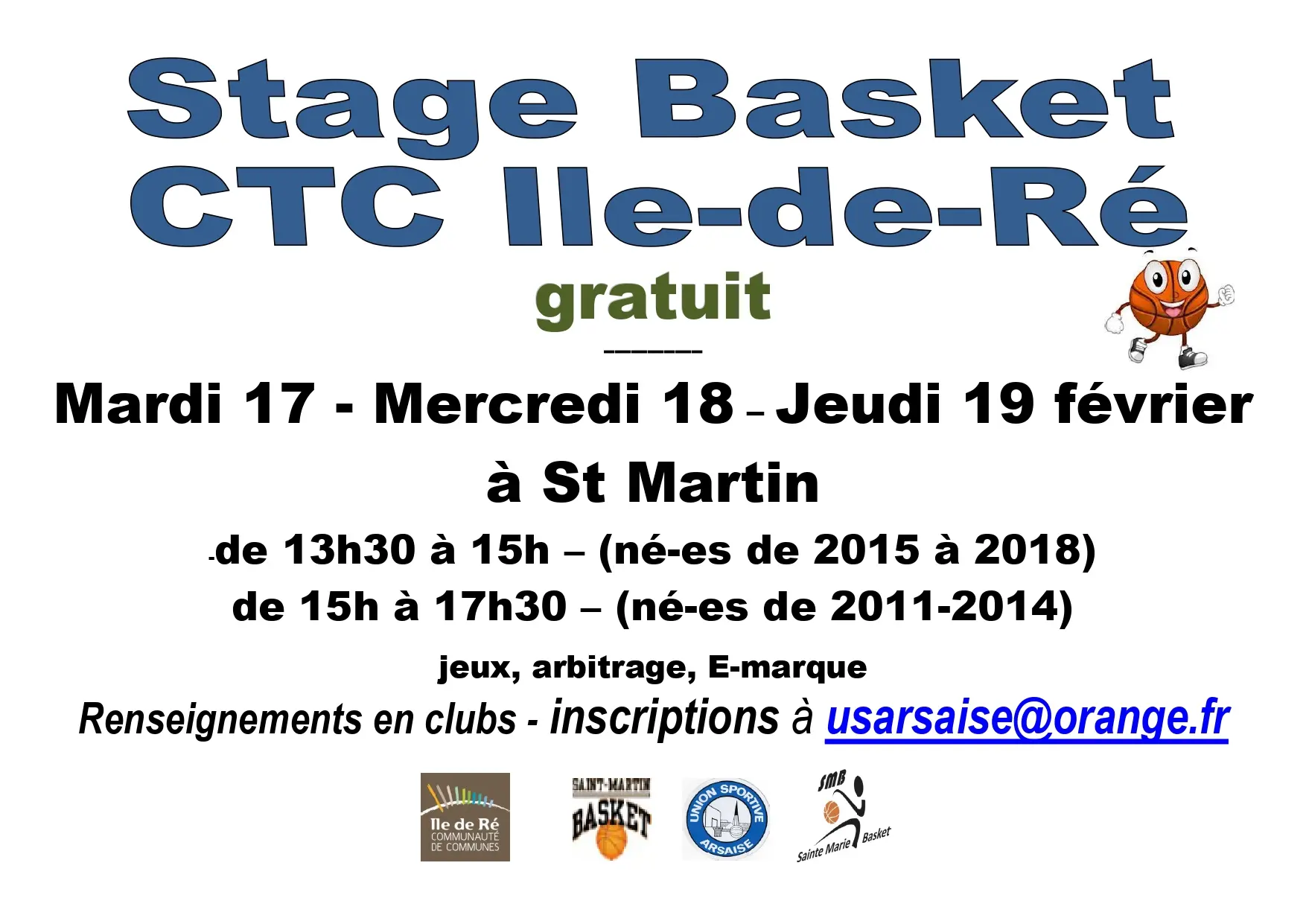 Stage de basket CTC Ile de Ré_Saint-Martin-de-Ré