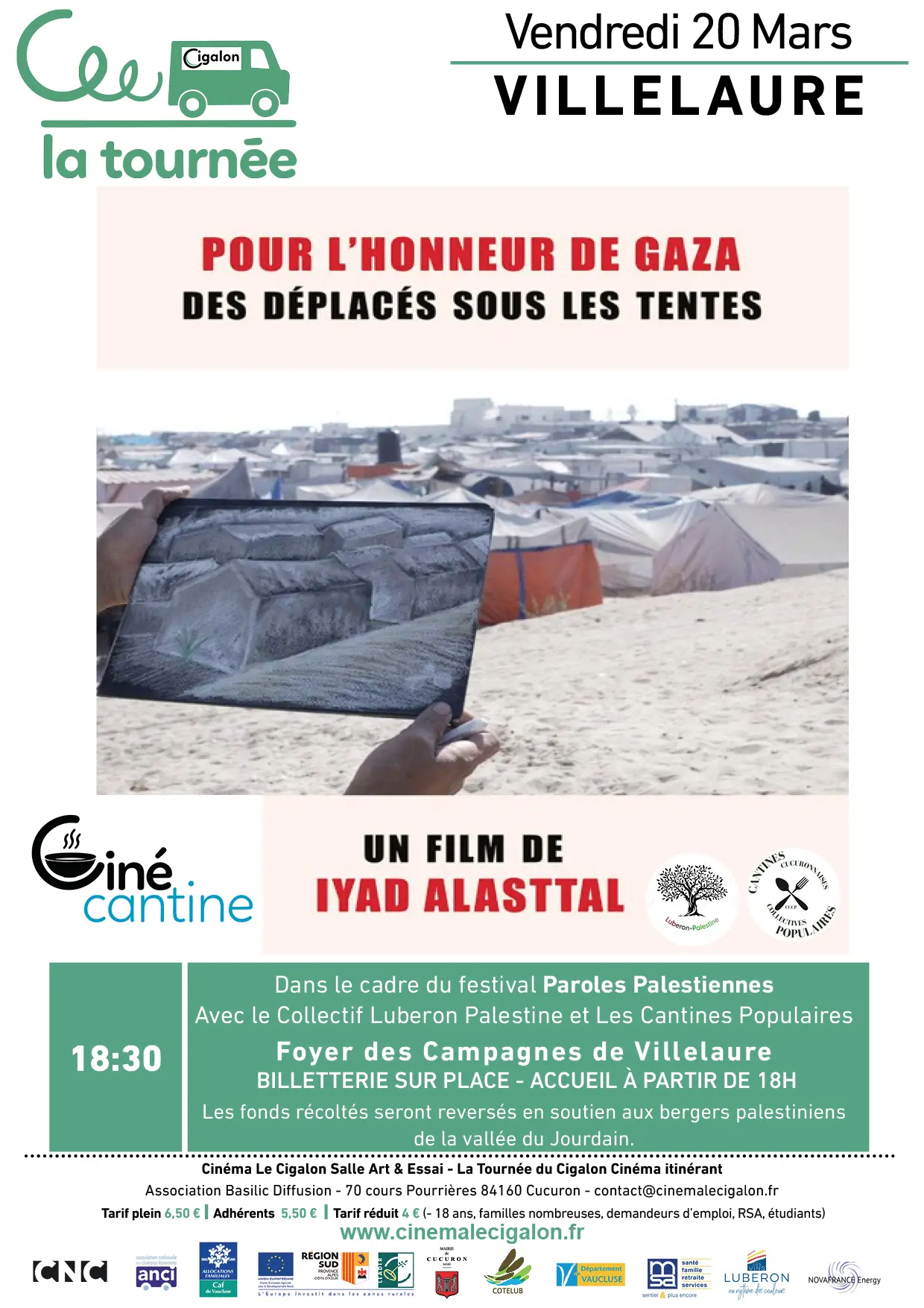 La Tournée du Cigalon  à Villelaure : Pour l'honneur de Gaza_Villelaure