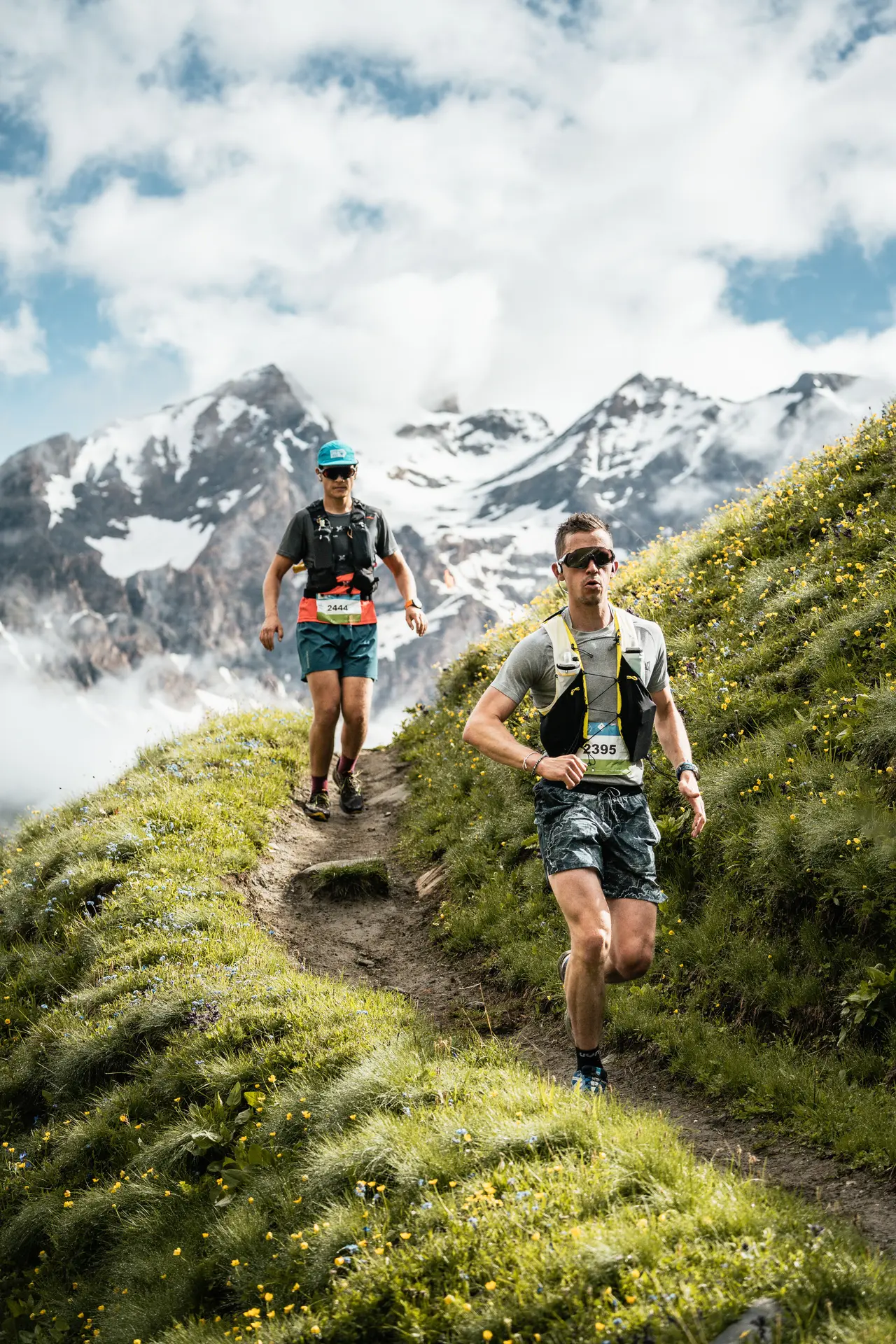 Coureurs pendant le High Trail Vannoise de Val d'Isère