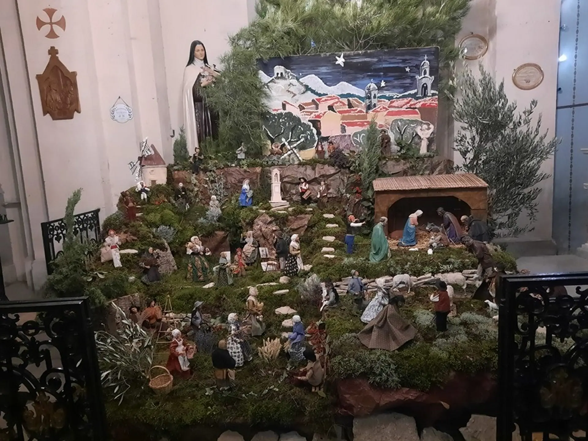 Nativity scene in Notre-Dame Church in Aureille