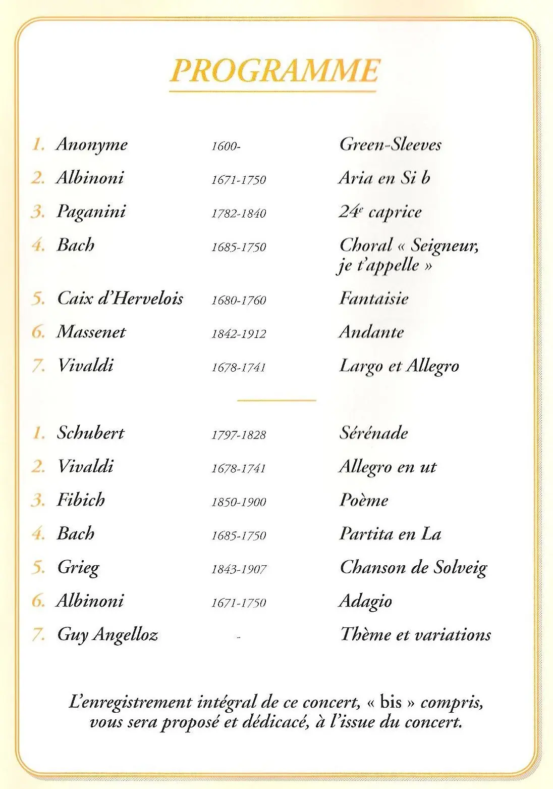 Guy Angelloz aux Contamines concert de flûtes à l'église Sainte Trinité