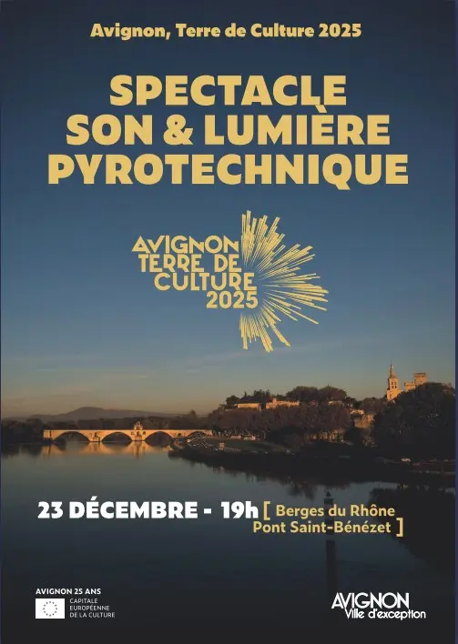 Grand spectacle pyrotechnique sur le Pont d’Avignon_Avignon