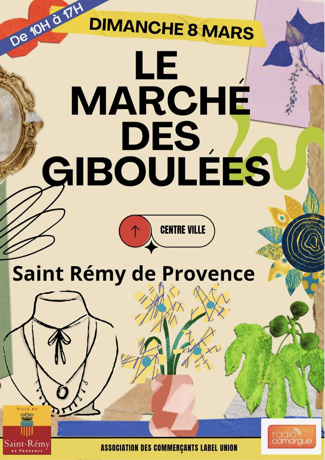 Affiche du marché par l association des commercants
