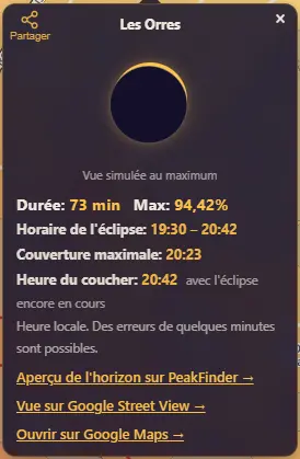Distribution de lunettes pour l'observation de l'éclipse solaire_Les Orres