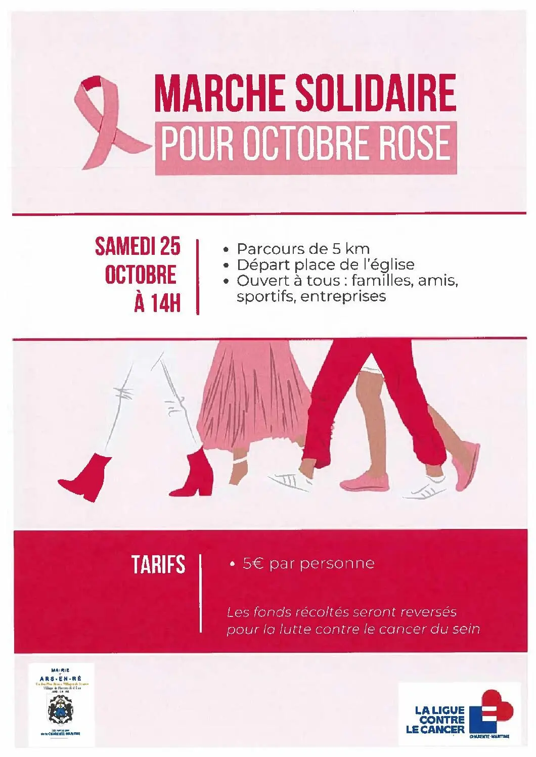 Marche solidaire pour Octobre Rose_Ars-en-Ré