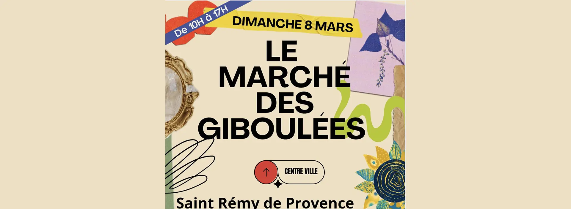 Affiche du marché par l association des commercants