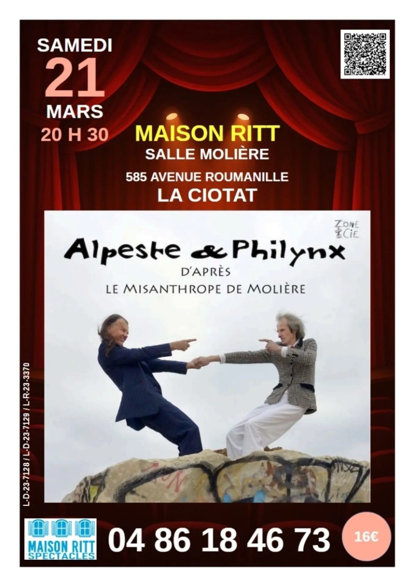 Spectacle comique Alpeste et Philynx par la compagnie Zone et Cie