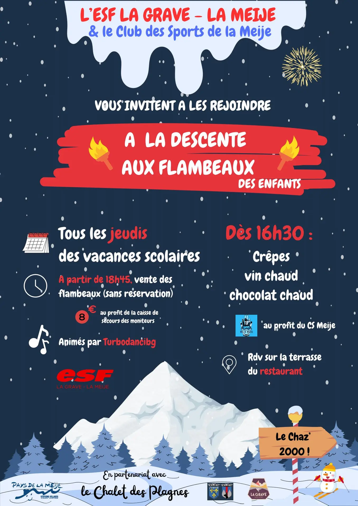 Descente aux flambeaux des enfants