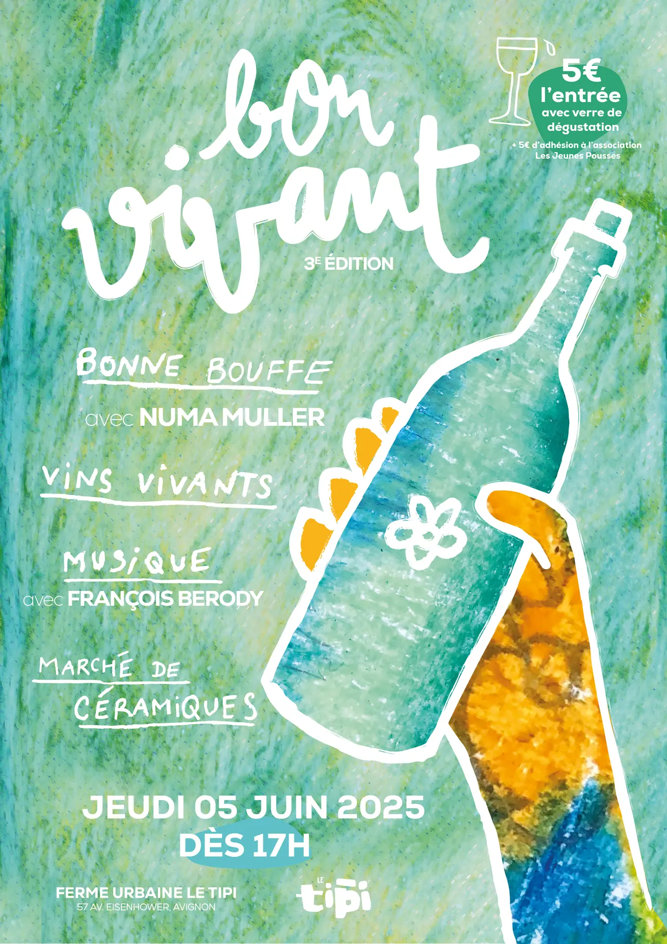 Bon Vivant #3 – Vin nature, bonne bouffe & jazz au Tipi