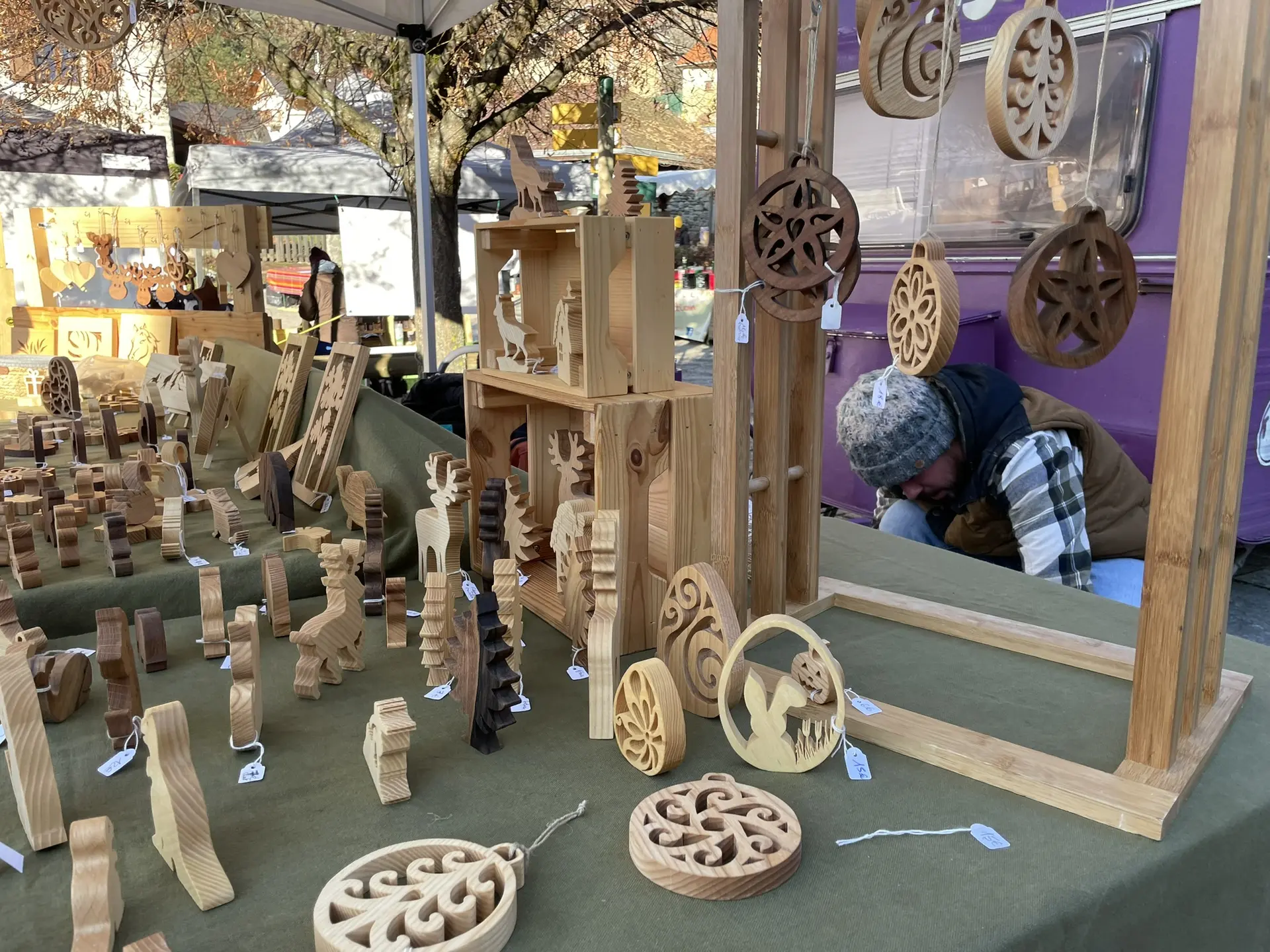 stand du marché de Noël des Adrets