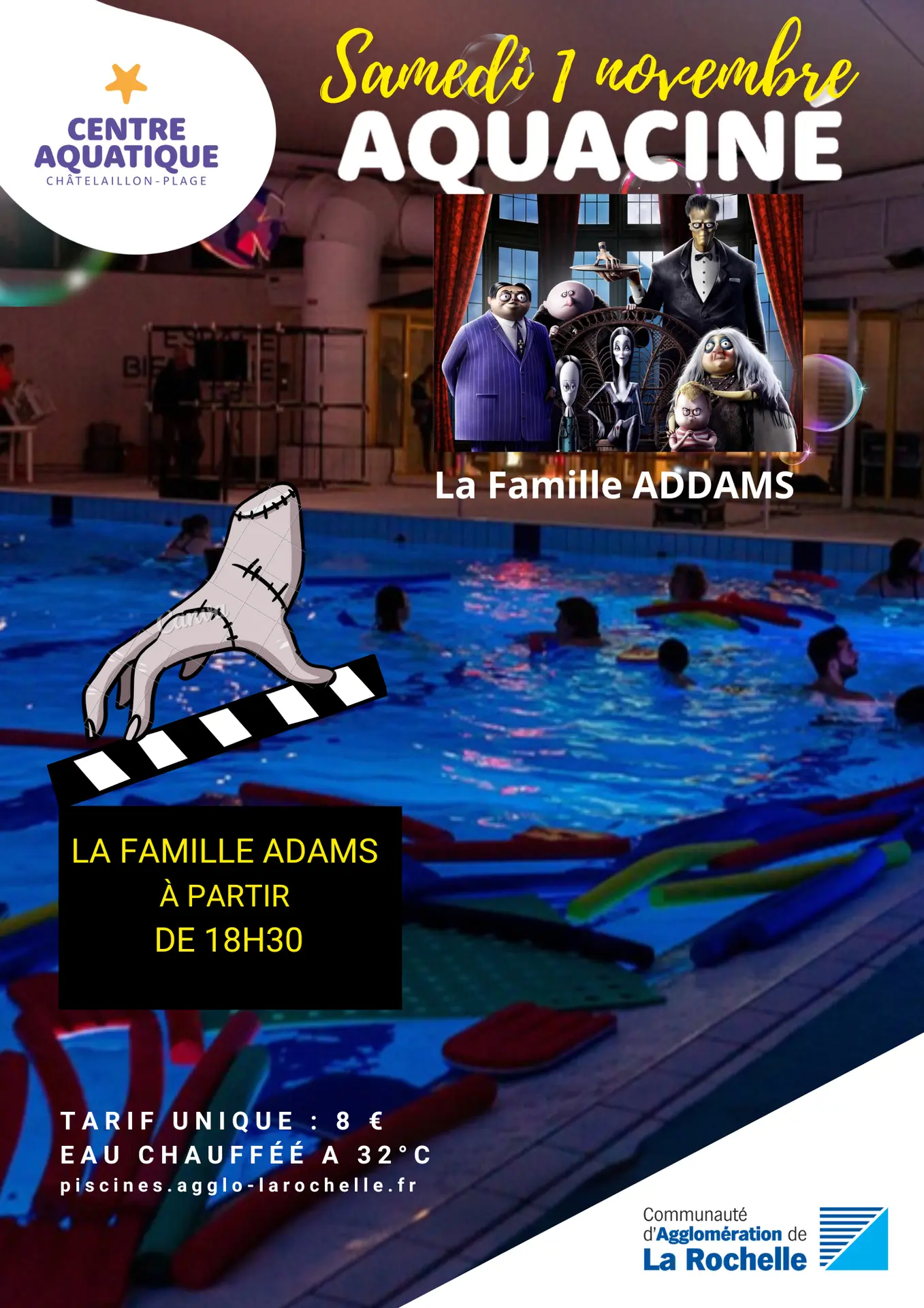 Affiche - Aqua Ciné au Centre Aquatique de Châtelaillon-Plage