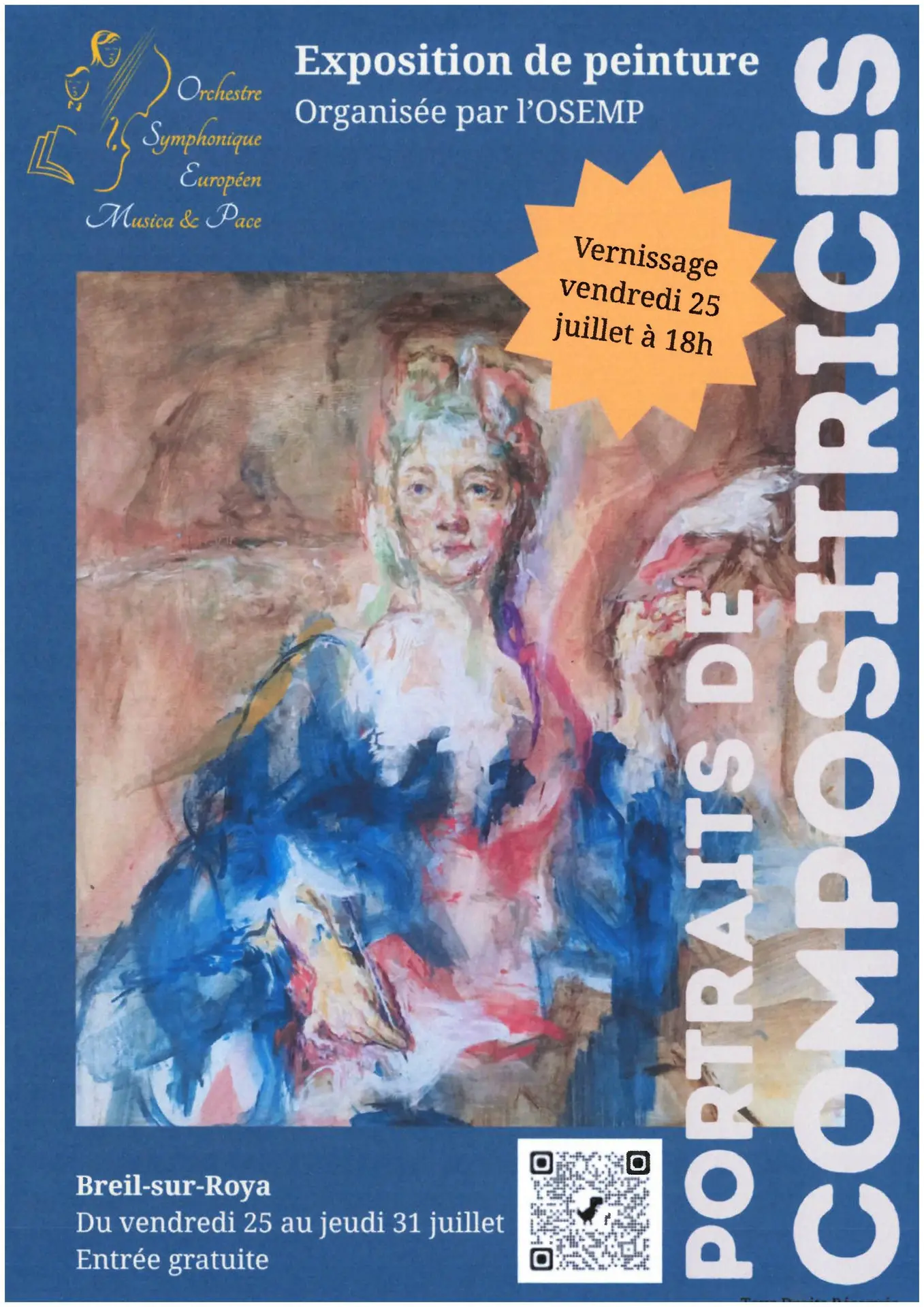 Exposition de peinture : Portraits de compositrices_Breil-sur-Roya