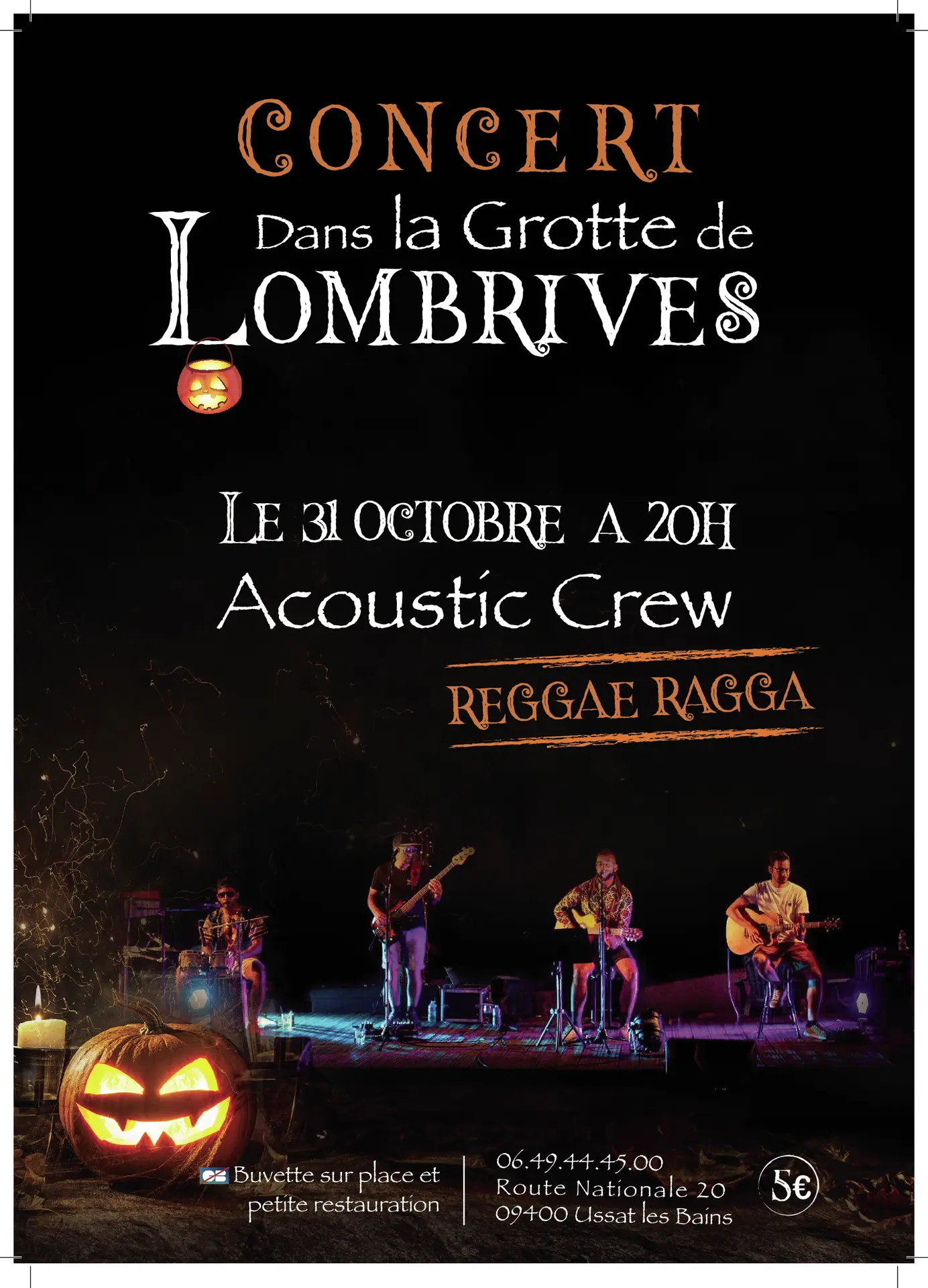 Concert Acoustic Crew à la Grotte de Lombrives