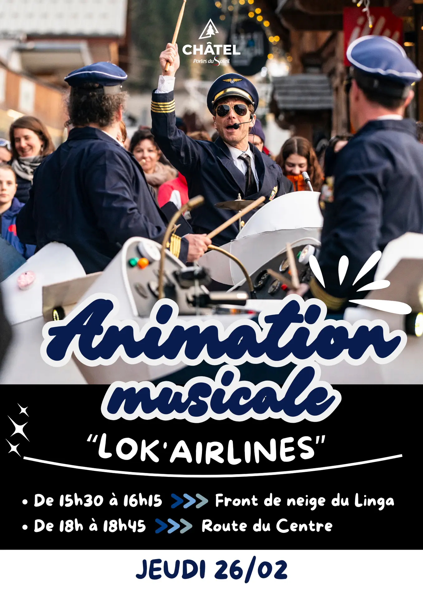 Muzikaal entertainment Lok Airlines_Châtel