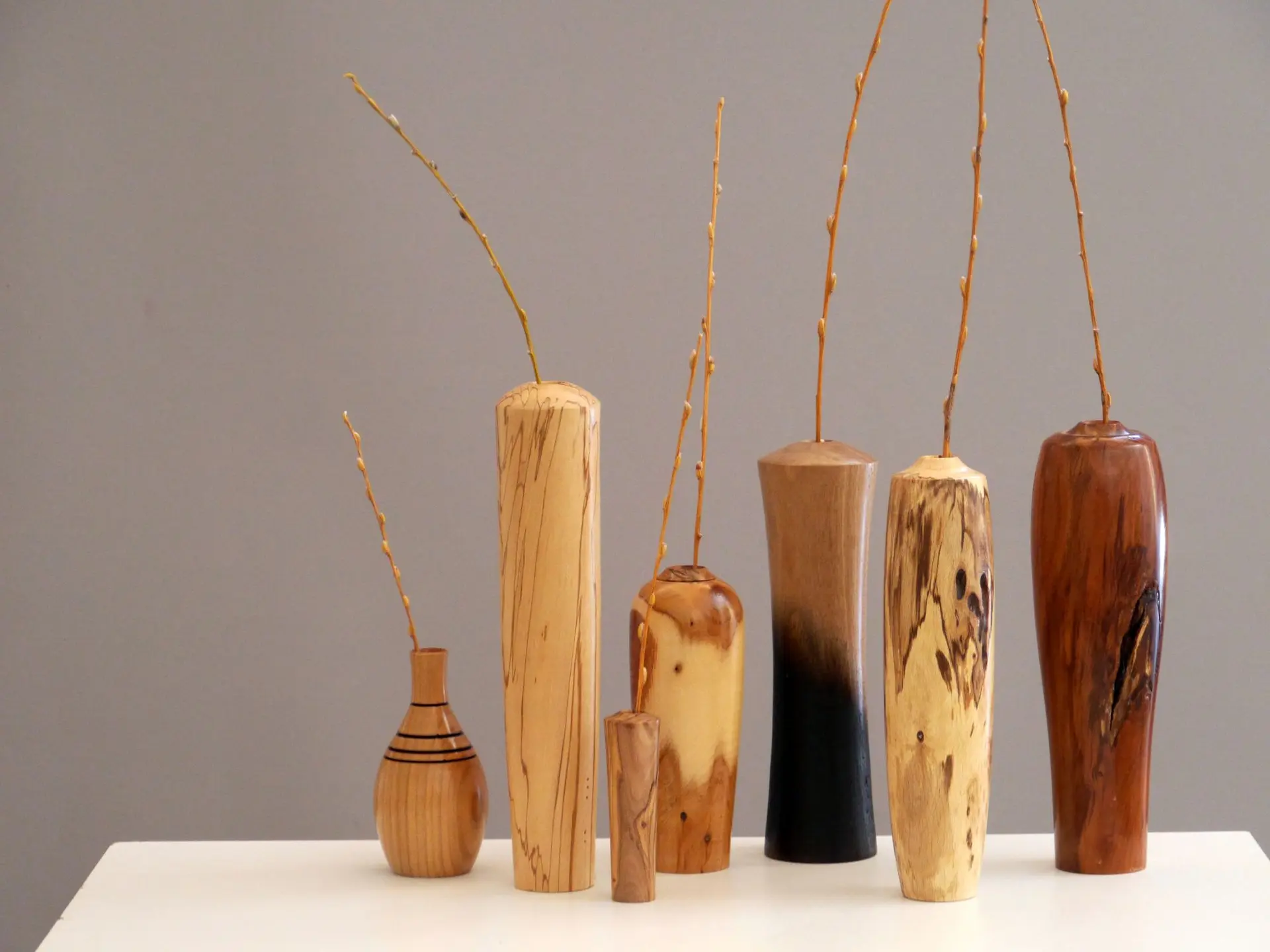 Vases, différentes essences