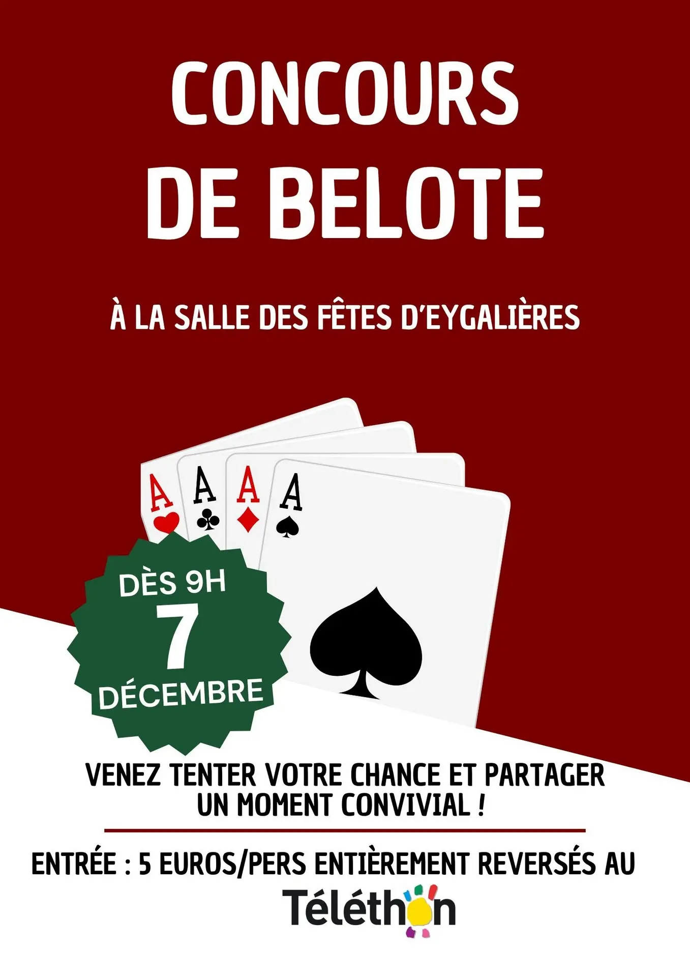 Le Téléthon à Eygalières Belote_Eygalières_07.12.25