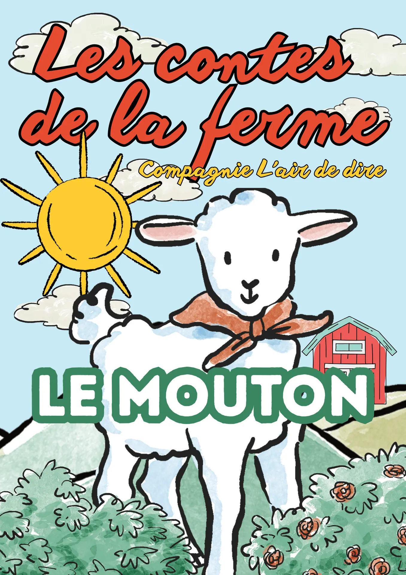 affiche dessinée d'un mouron qui porte un foulard autour du coup