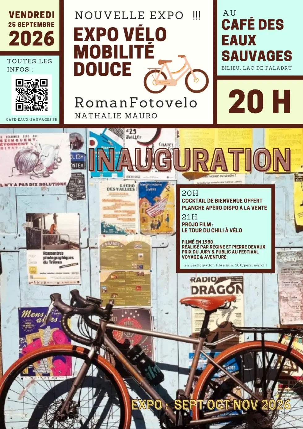 affiche exposition vélo mobilité douce