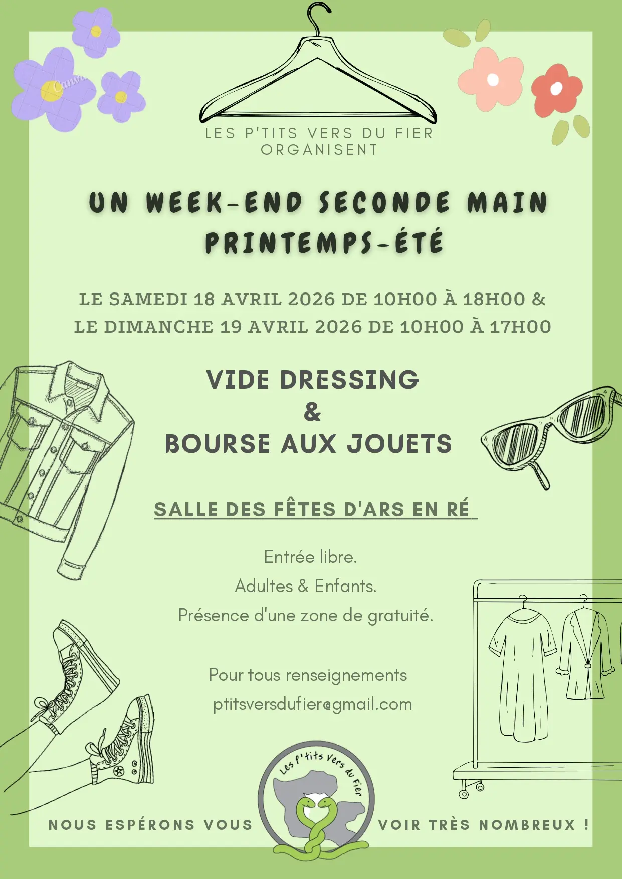 Affiche du vide dressing et bourse aux jouets