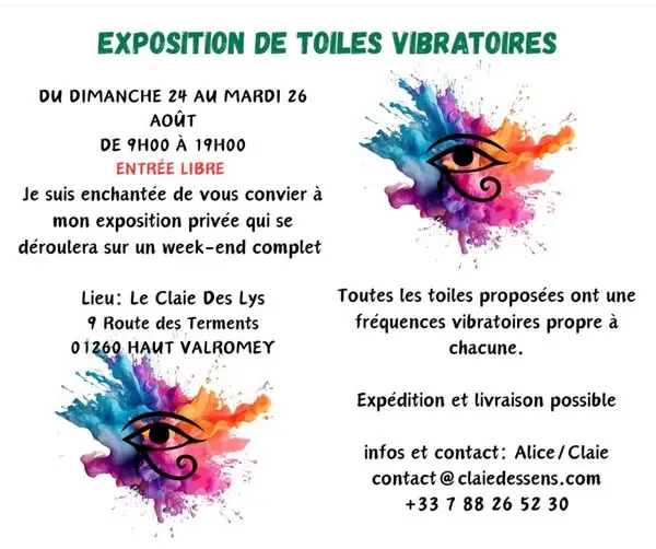 Exposition de toiles vibratoires aux Plans d'Hotonnes_Haut Valromey