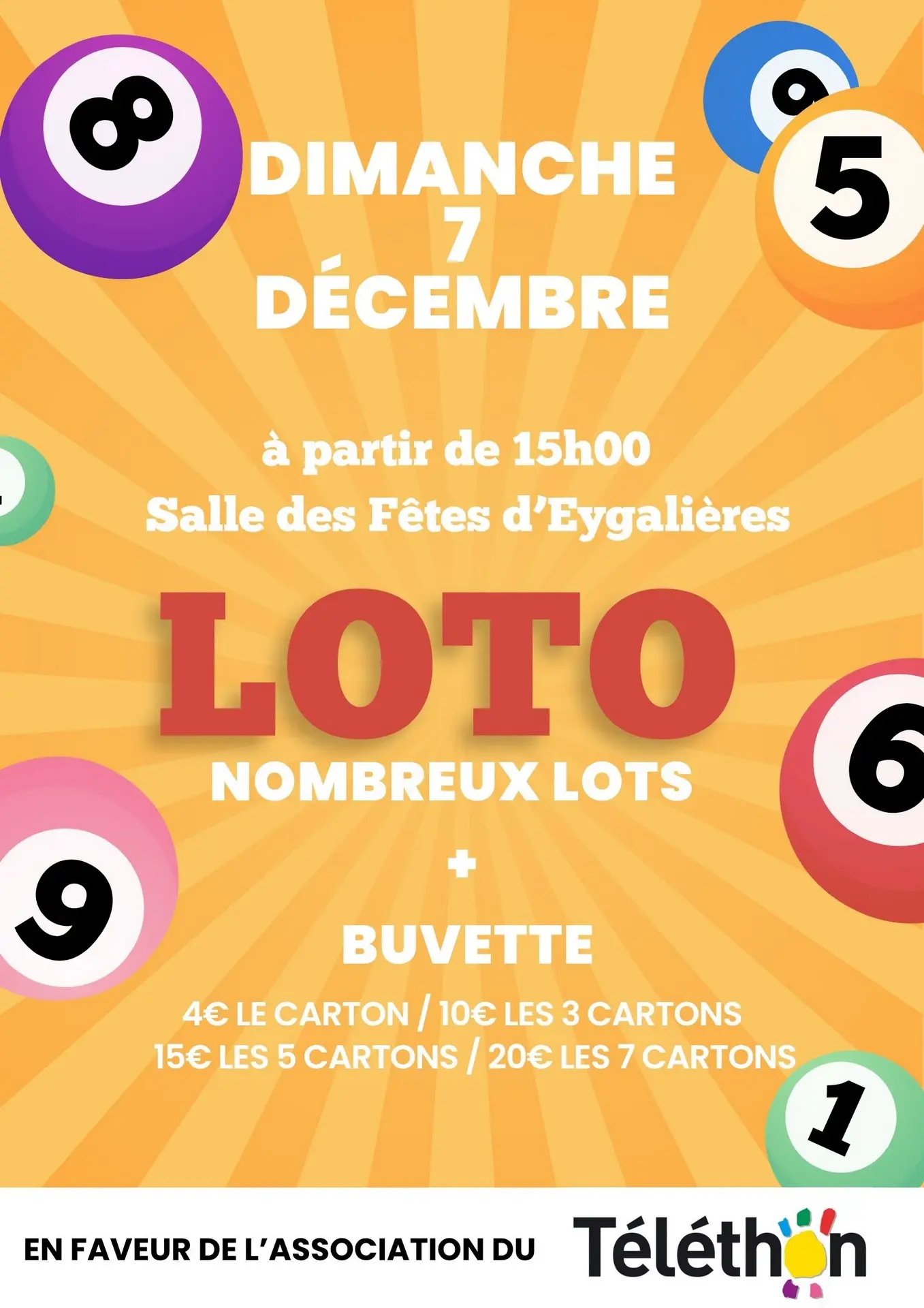 Le Téléthon à Eygalières Loto_Eygalières_07.12.25