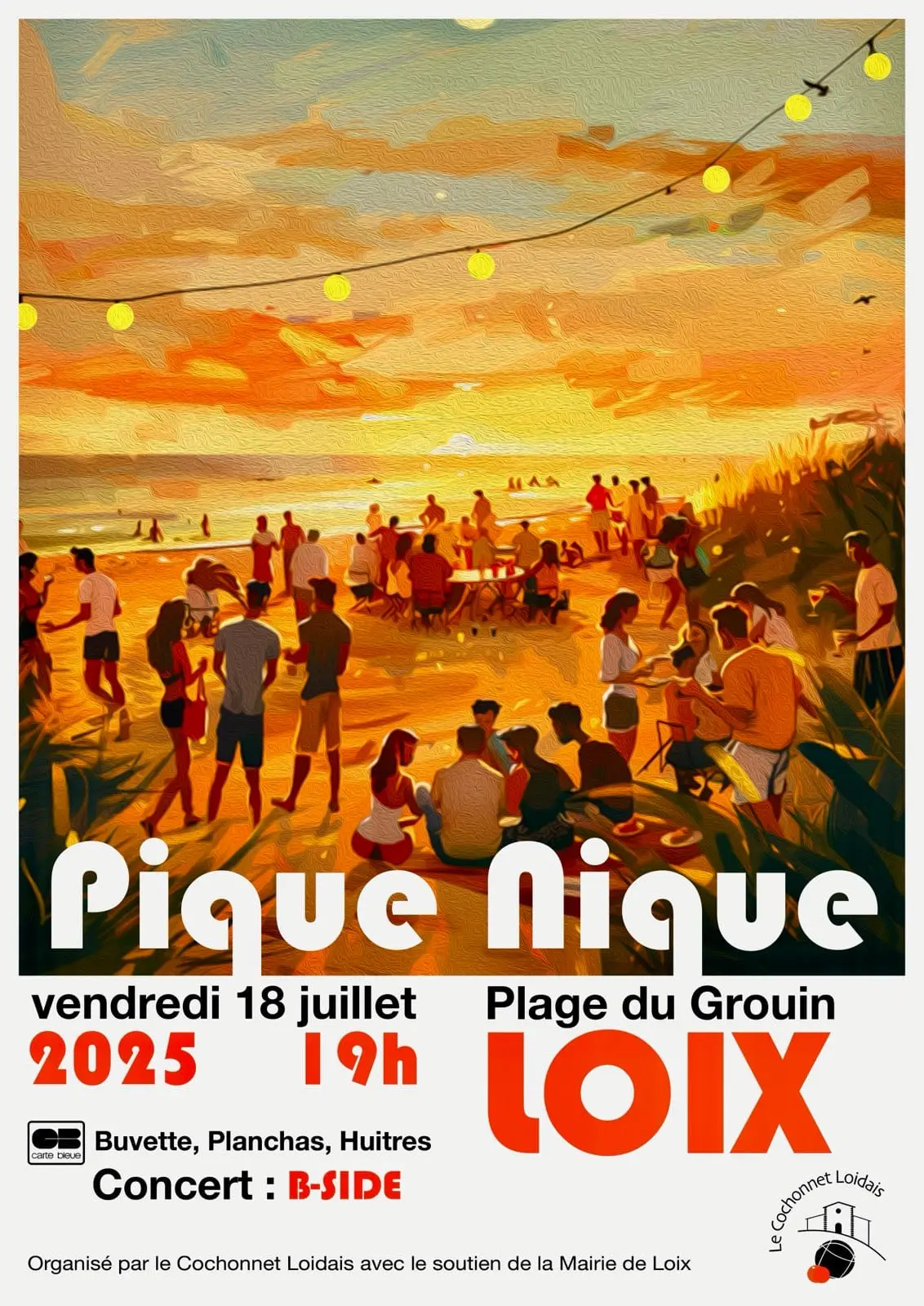 Pique-nique et concert sur la plage du Grouin_Loix