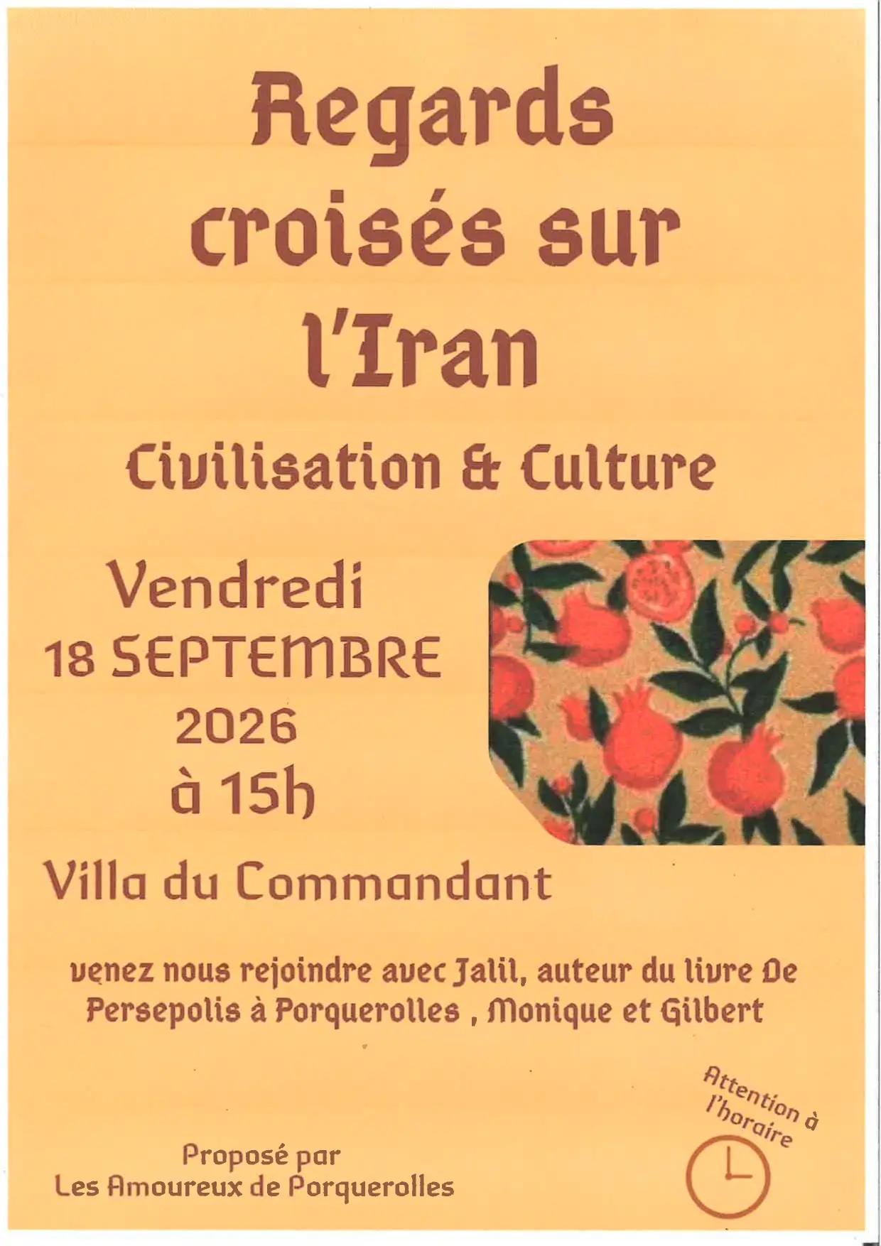 Regards croisés sur l'Iran à la Villa du Commandant_Hyères