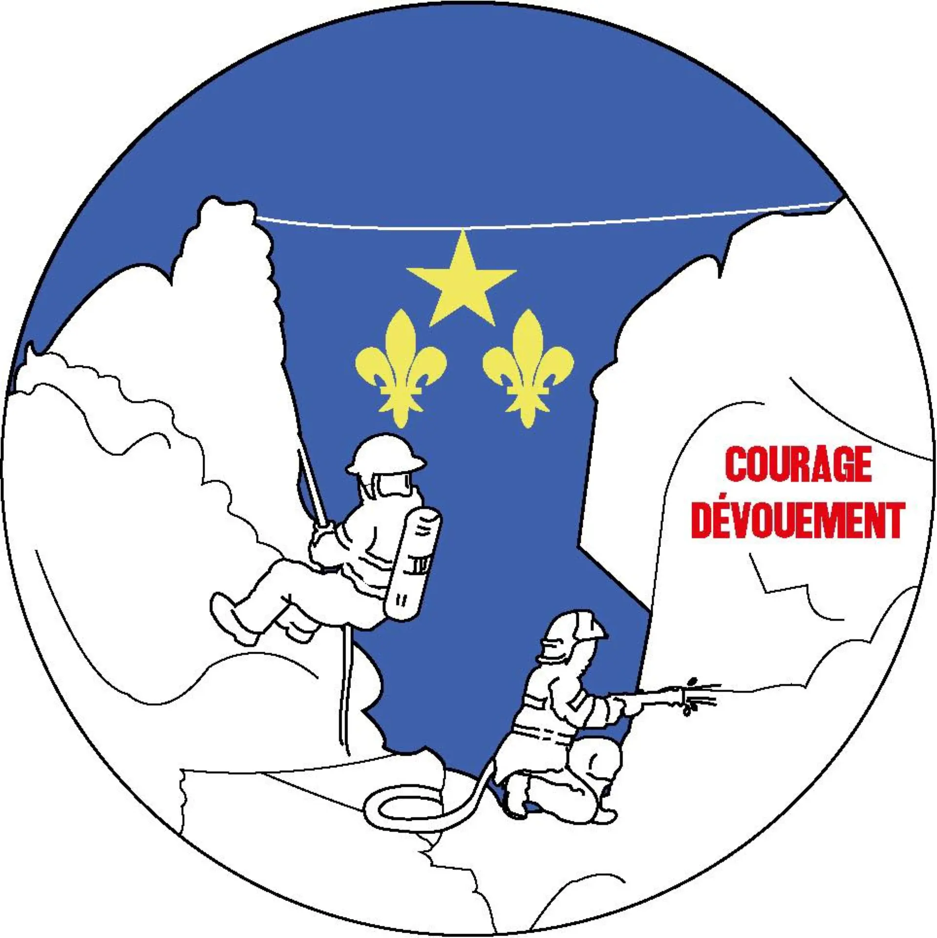 Logo of the Moustiers-Ste-Marie Fire Brigade