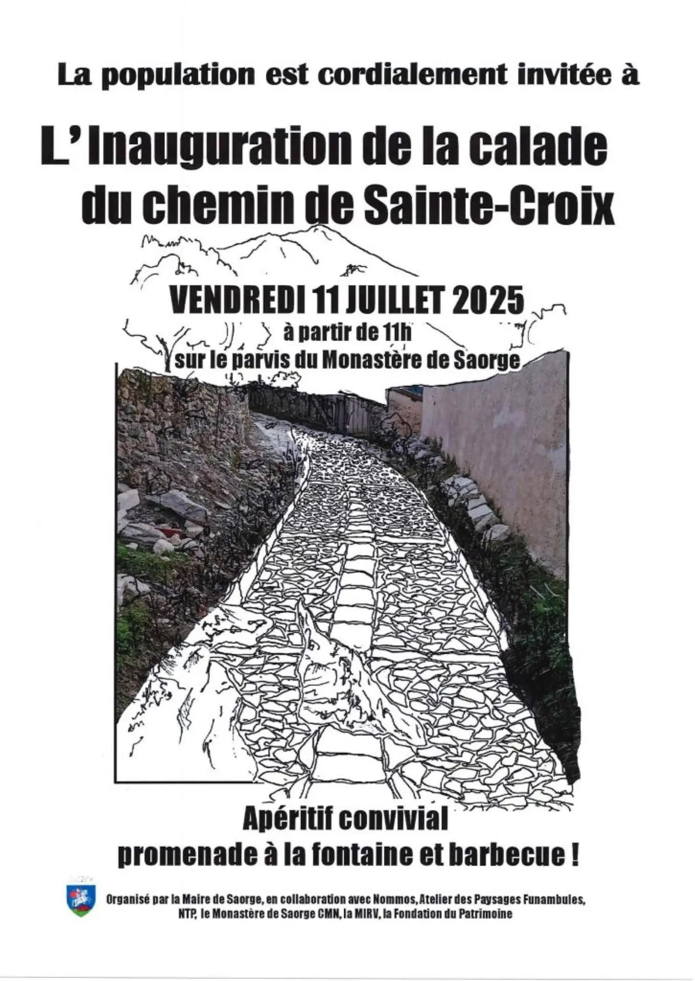 Inauguration de la calade du chemin de Sainte-Croix_Saorge