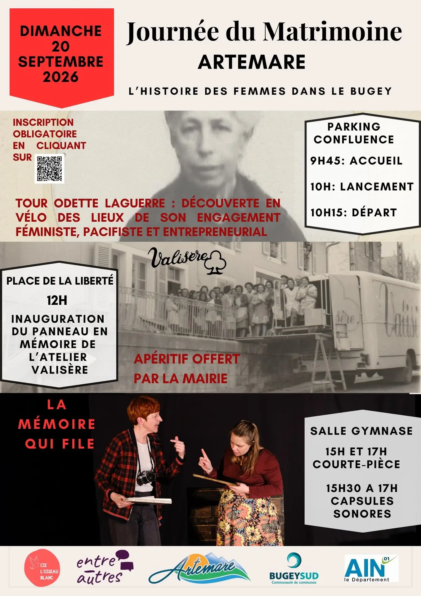 Journée du matrimoine - exposition capsules sonores des témoignages d'anciennes ouvrières de Valisère