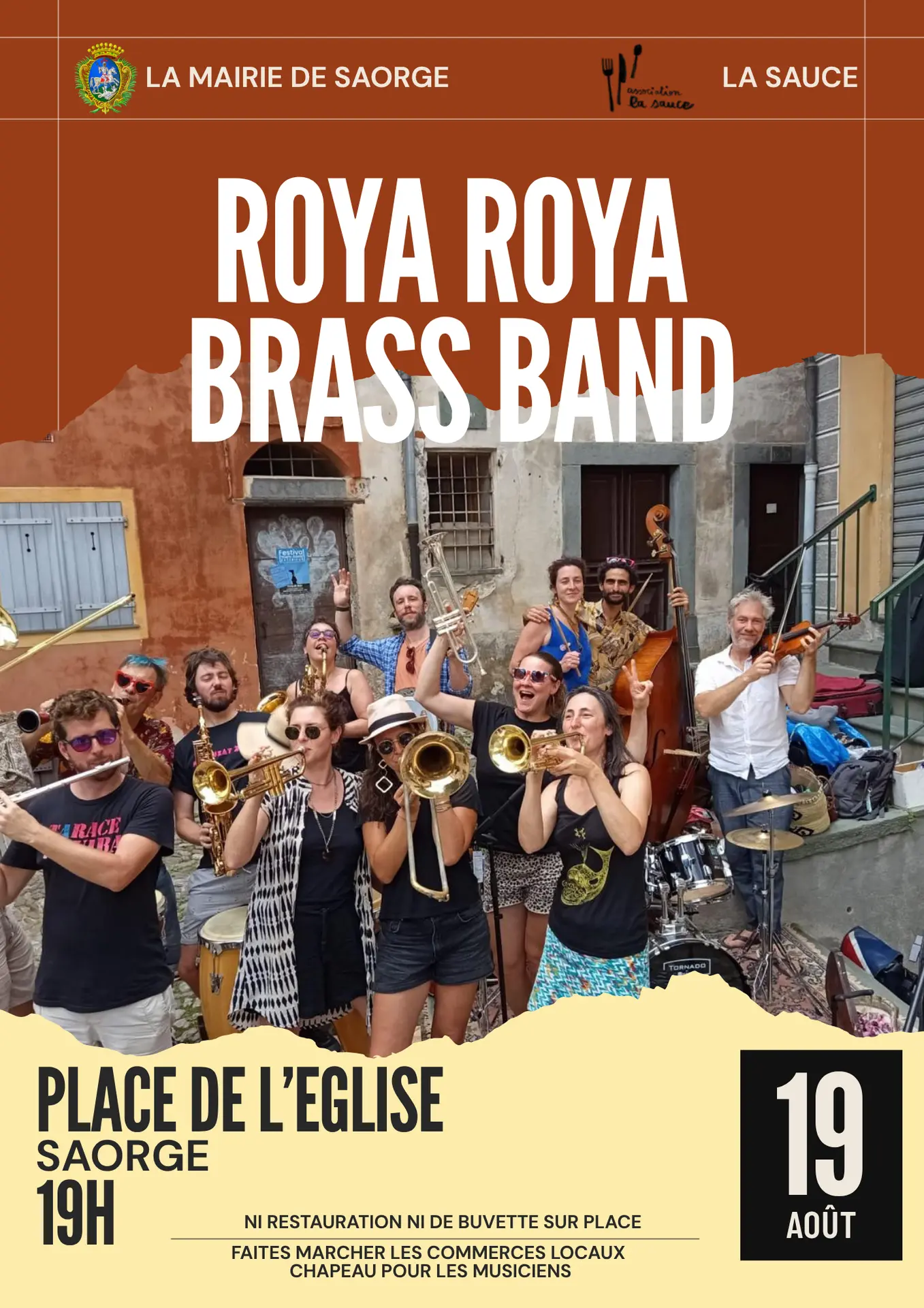 Concert avec le Roya Roya Brass Band