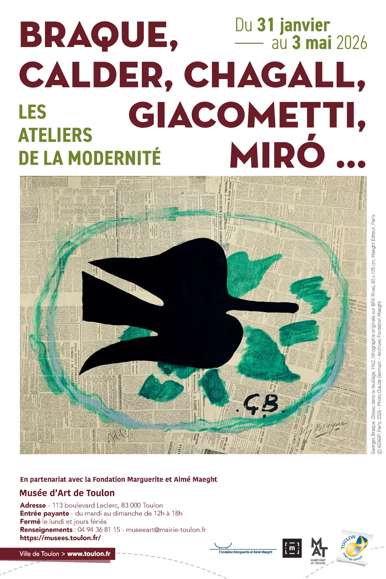 Affiche 40 x 60 STDC_Toulon-MAT-LesAteliersDeLaModernite-afficheBraque-40x60-BD